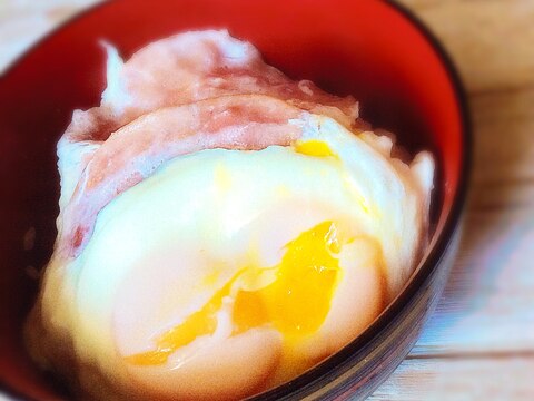 ズボラご飯☆ハムエッグ丼